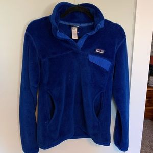 Blue Fuzzy Patagonia Snap Pullover